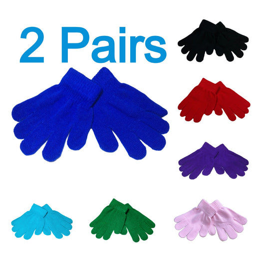 Pack of 2 kids gloves for age 3 - 7 years