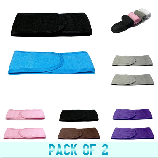 Pack of 2 Spa headband Unisex Facial Headbands for Women & Girls