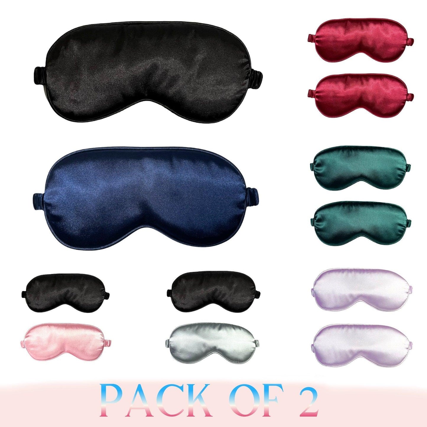 2 Pack Sleep eye masks with elastic band